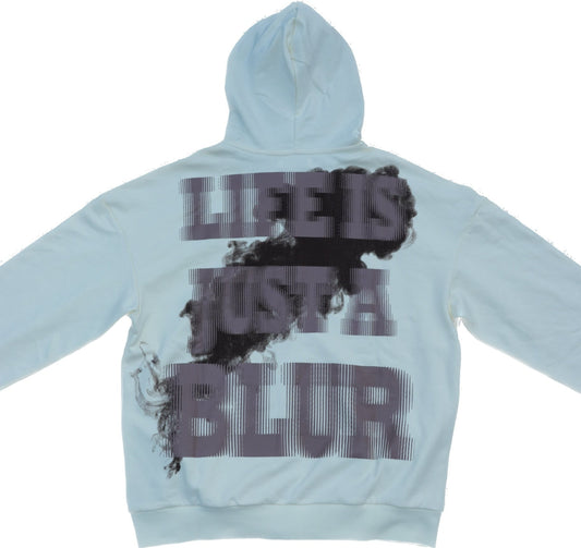 ‘LIFE IS JUST A BLUR’ full-zip hoodie